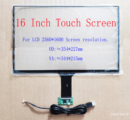 10.1/11.6/12.5/13.3/14/15.6/16 Inch USB Capacitive Touch Screen Sensor Digitizer Glass10Fingers Raspberry Pi Windows Hand Writer