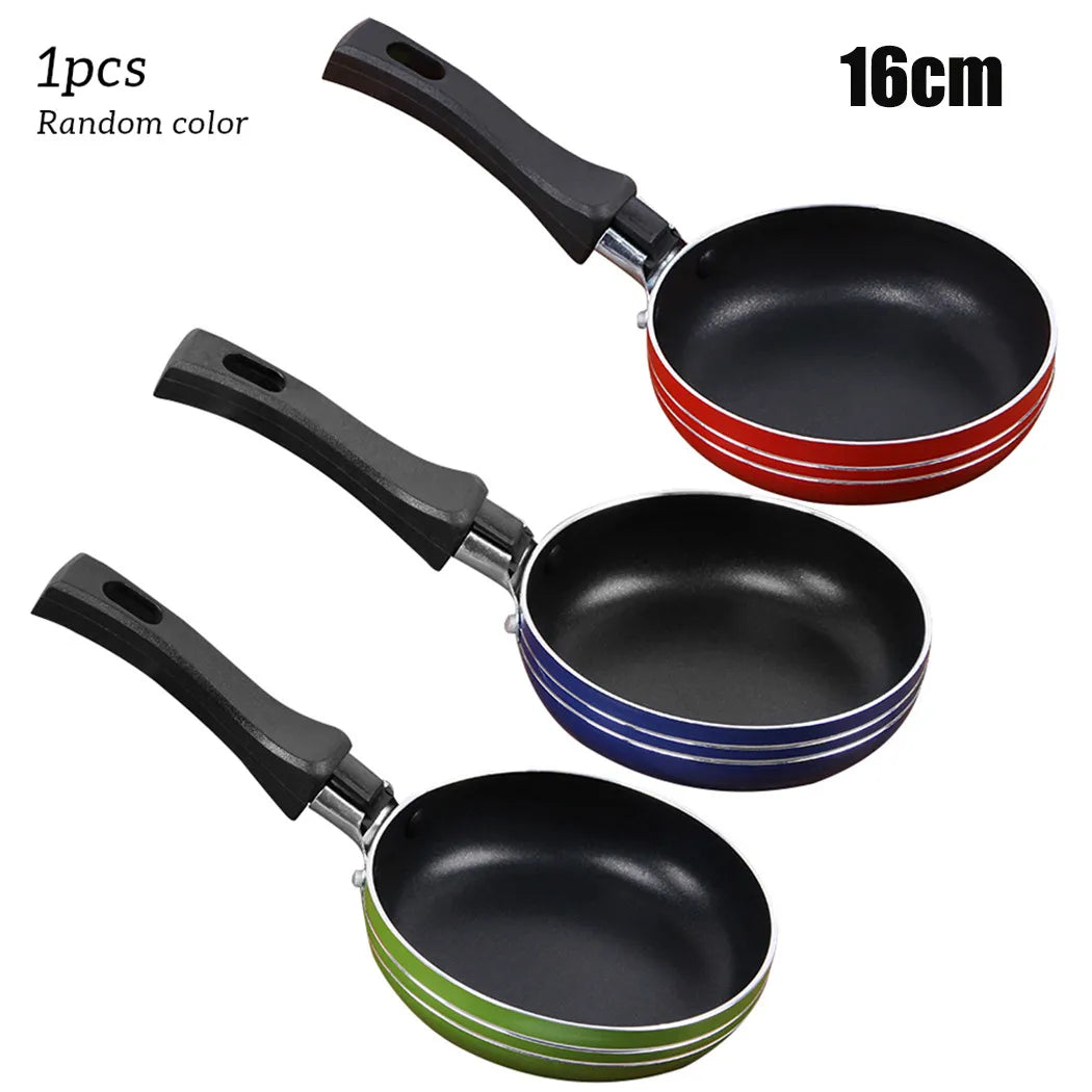 12cm/14cm/16cm Mini Frying Pan Non-Stick Steel Frypan Pot Saucepan Random Color For Cookware Kitchen Cookware