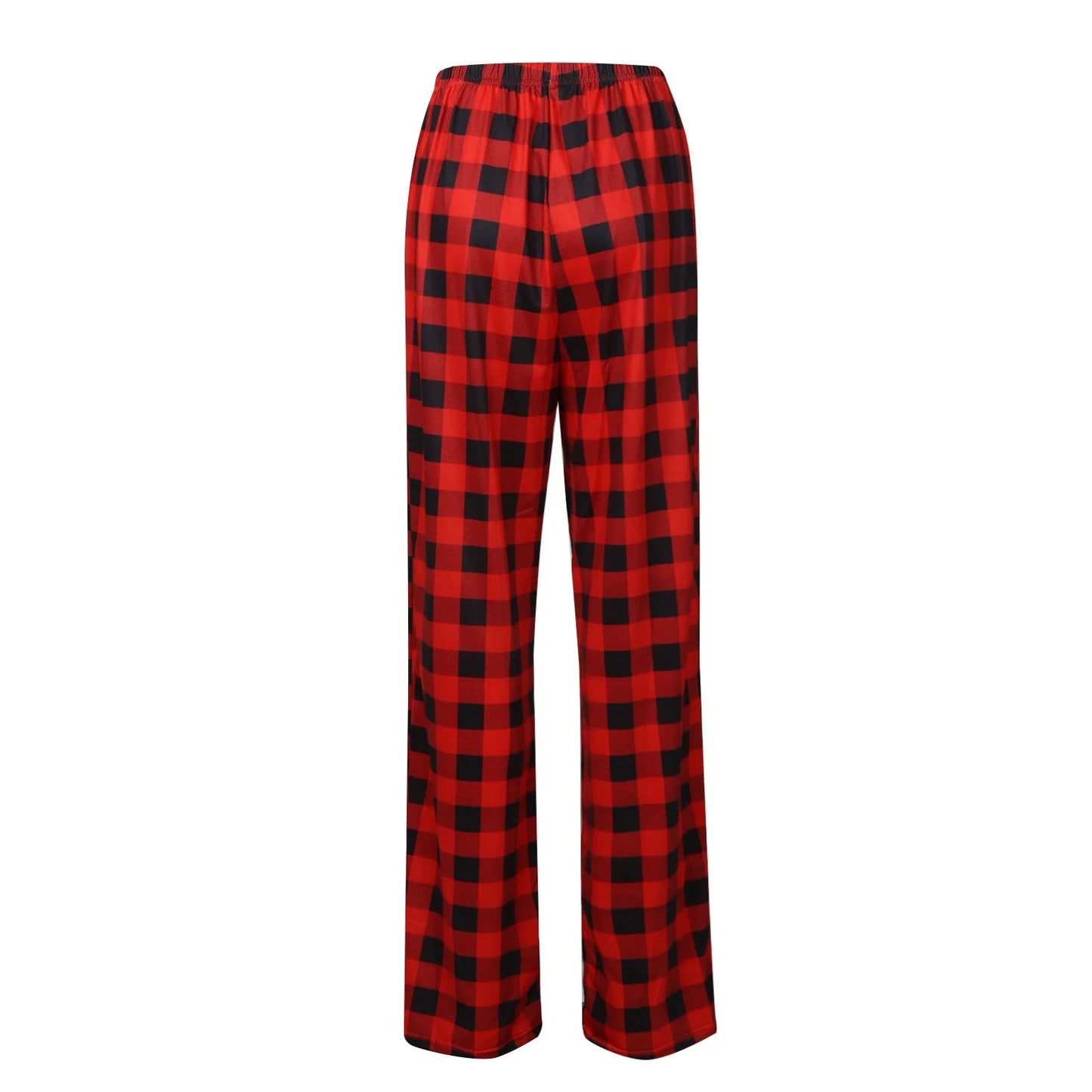 Women Christmas Pajama pants Autumn Winter Plaid Printed Pants Fashion Casual Wide Leg Pants Clothing Streetwear