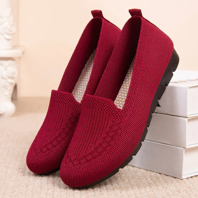 Casual Women's Shoes Summer Mesh Breathable Flat  Ladies Comfort Light Sneaker Socks Women Slip on Loafers Zapatillas Muje