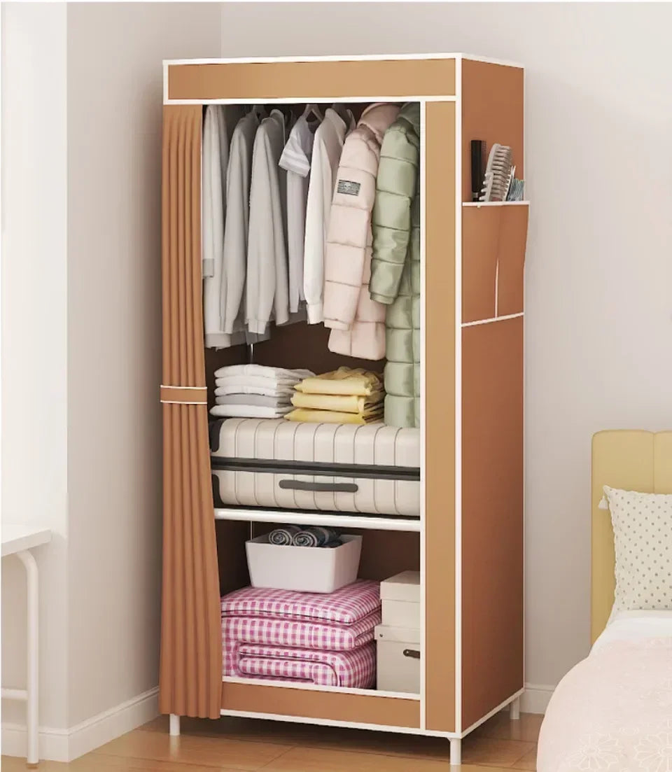 Simple Wardrobe High-capacity Household Bedroom Wardrobe Save Space Multi Functional Storage Clothing Dustproof Storage Cabinet