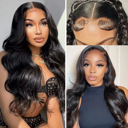 13X6 Body Wave Transparent Lace Front Wigs 13x4  HD Lace Frontal Wig 4x4 Lace Closure Wigs Human Hair Wigs For Women 180%