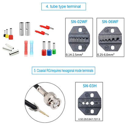 60W Terminal Crimping Machine YQ-02A 220V /110V 50Hz Electric Cold Pressing Crimping Pliers Jaw Pressure Adjustable