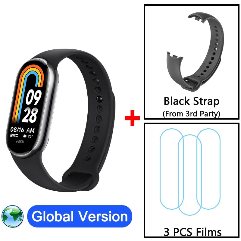 Global Version Xiaomi Mi Smart Band 8 Blood Oxygen 1.62'' AMOLED Display Fitness Tracker Smart Bracelet Wristband MIBand Fashion