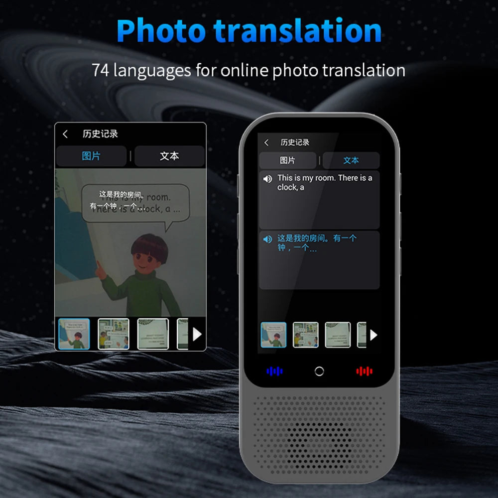 S80 Pro Portable Language Translator Device with 138 Languages Voice Translating 16 Offline Translation ChatGPT Function