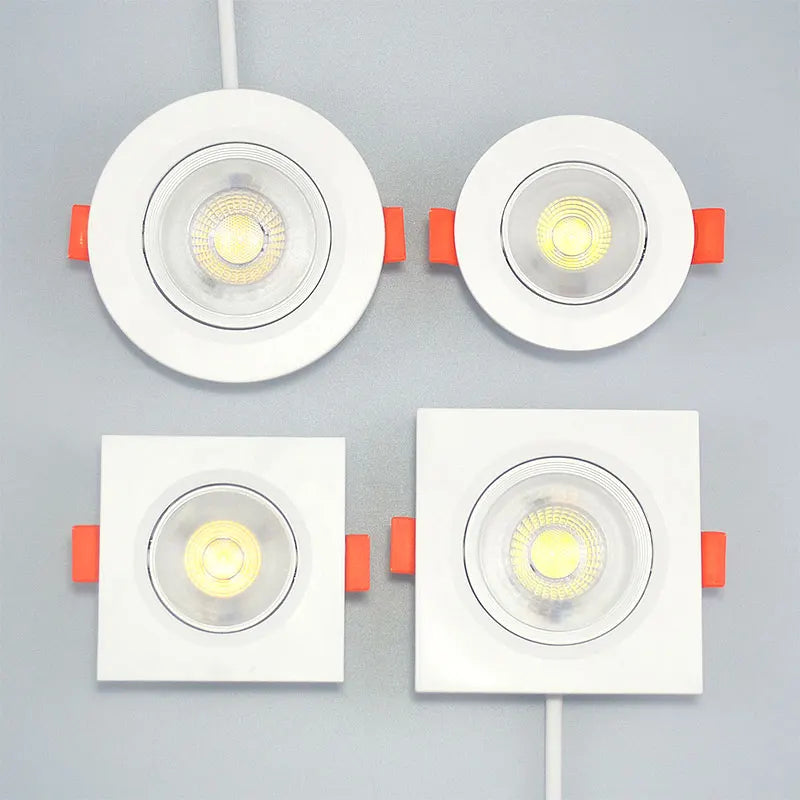 10pcs LED downlight 5W 7W 9W 12W Angle adjustable ceiling light spotlights 3W rotating AC220V 110V indoor lighting