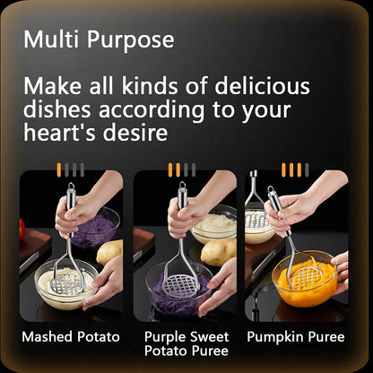 Stainless Steel Potato Mashers Ricers Masher Puree Purple Sweet Potata Pumpkin Grater Makers Tools Crusher Kitchen Acceesories