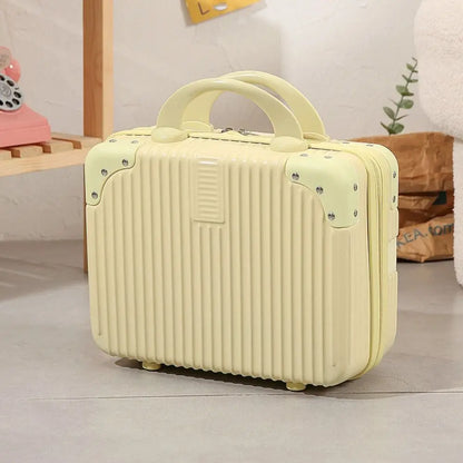 14 inch Mini Travel Suitcase Cosmetic Box Hand Luggage Organizer Makeup Case Small Password Box Boarding Case