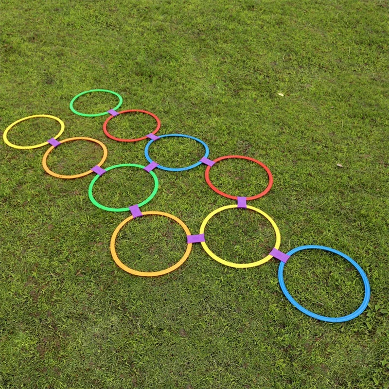 10Pcs 40cm Football Training Ring Round Speed Agility Training Rings Soccer Agility Training Gym Outdoor Sports Speed Equipment