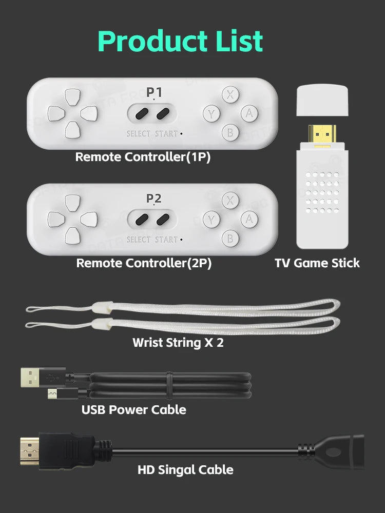 DATA FROG Y2 Fit 4K Game Stick Retro Somatosensory Console Built In 1000+ NES Games Wireless TV Dendy Video Game Console