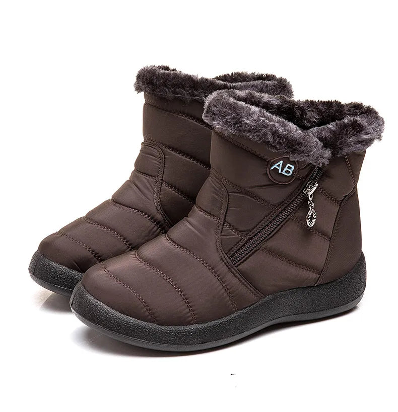 Women's Boots Women's Ankle Boots With Fur Winter Shoes Women Low Heels Winter Boots Snow Waterproof Botas Mujer Winter Footwear