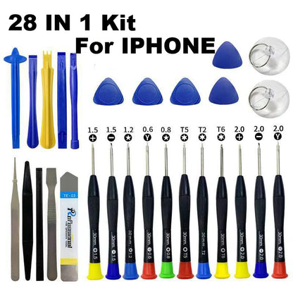 28/37/44 in1 Screw Screwdriver Spudger Pry Opening Repair Tool Kit For Mobile Phone iPhone Android Replacement DIY Hand Tools