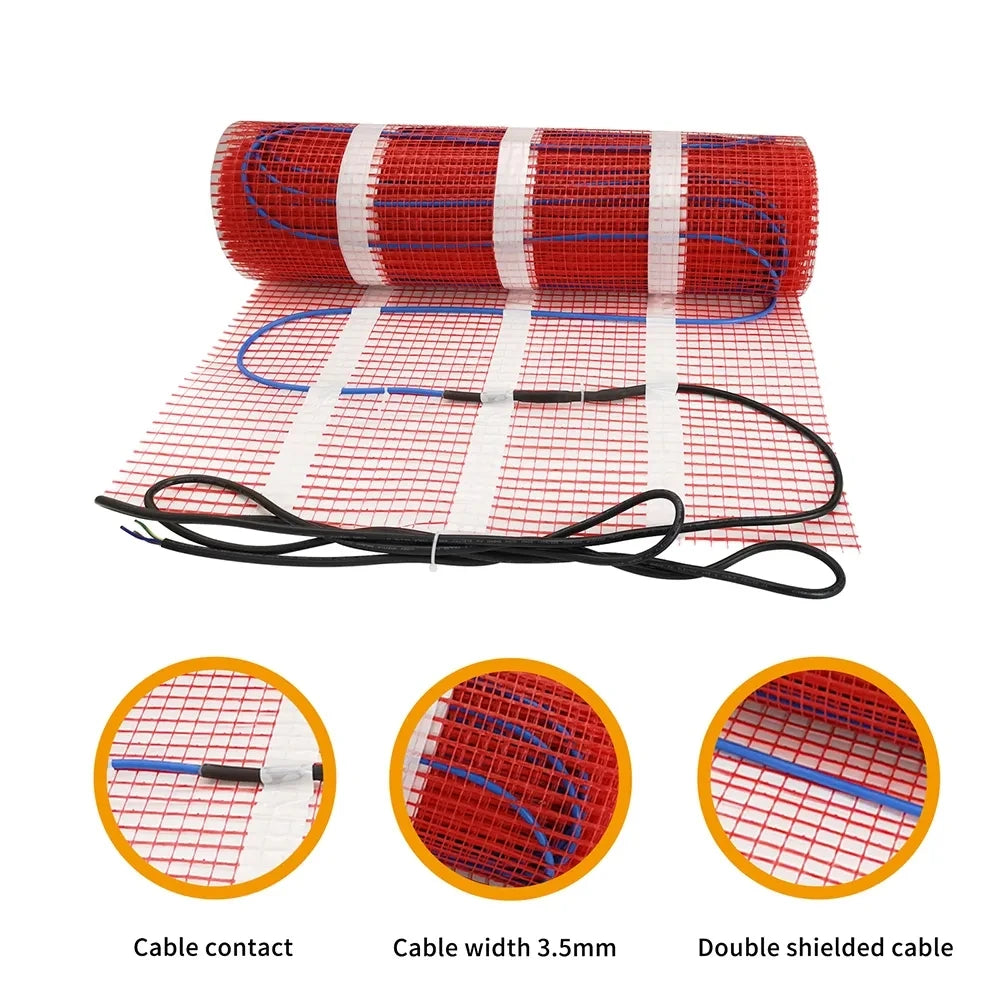 MINCO HEAT 150w/m2 0.5~15m2 Warm Floor Heating Mat for Ceramic Tile Wooden Floor Heating System