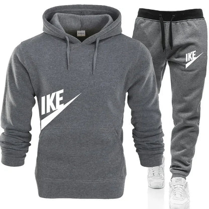 New spring and autumn men's sports hoodie + pants two-piece set, fashion outdoor jogging men's and women's hoodie leisure suit