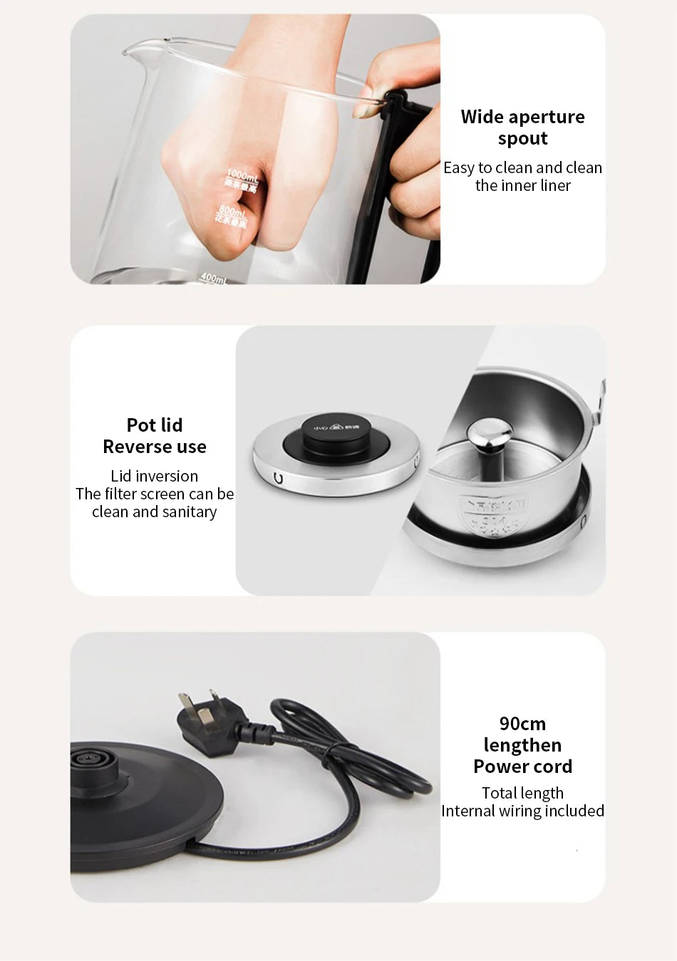 Multifunctional health pot household intelligent decocting tea maker portable glass mini small electric heating kettle