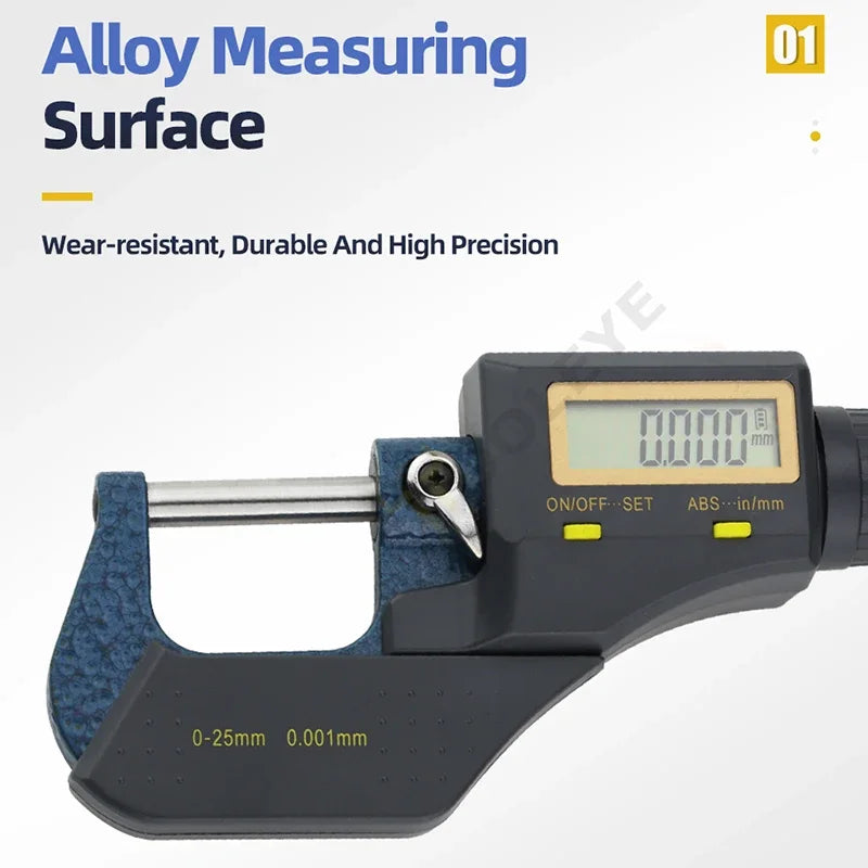 0-25mm External Micrometer Digital Micrometer Measuring Tools Micro Meter Gauges For Measurement Outside Micrometers Electronic