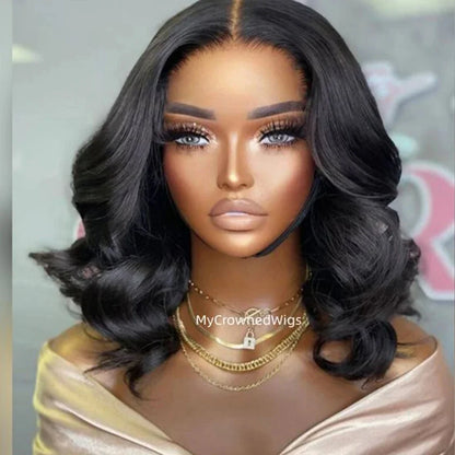 Body Wave Bob Wig 13x5x1 Peruvian Body Wave Lace Front Wigs Natural Color Preplucked Human Hair Lace Wigs For Black Women