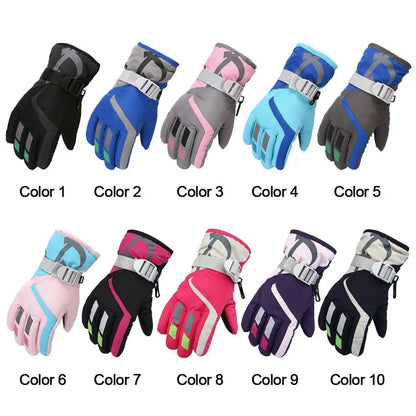 Boy Girls Ski Snowboard Windproof Gloves Children Kids Winter Snow Warm Gloves Waterproof Thicken Keep Warm Winter Must Gloves