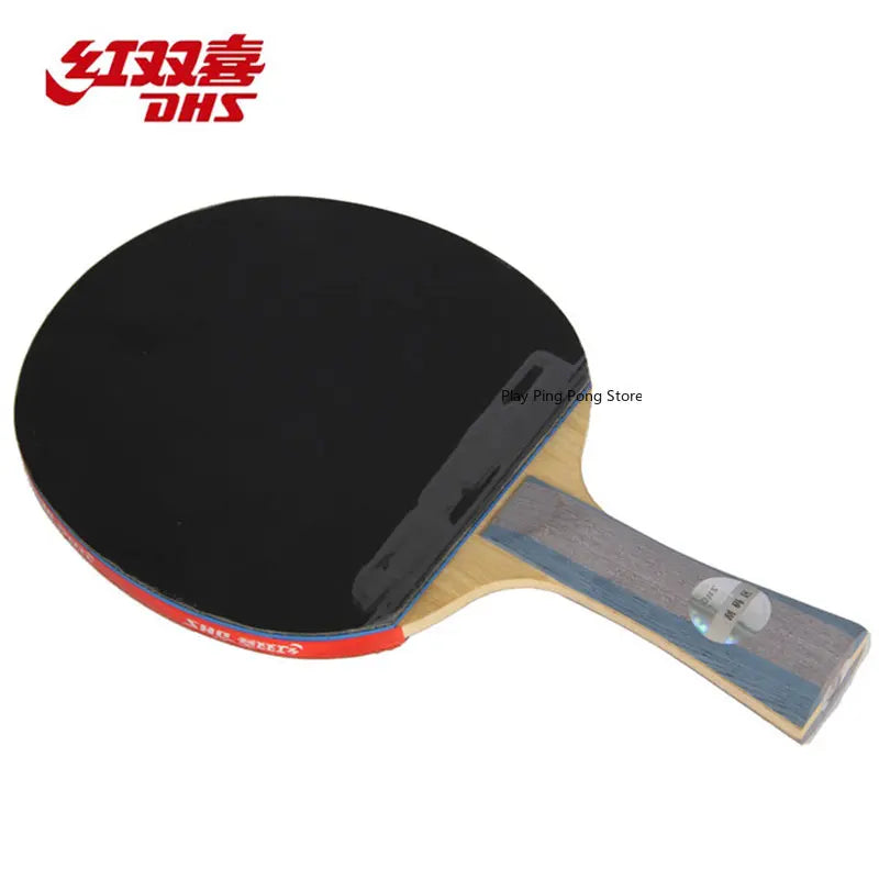 DHS 6 Star 6002 6006 Table Tennis Racket With Hurricane 8 And Tin Arc Rubber FL Handle Shake Hold Ping Pong Bat With Case Bag