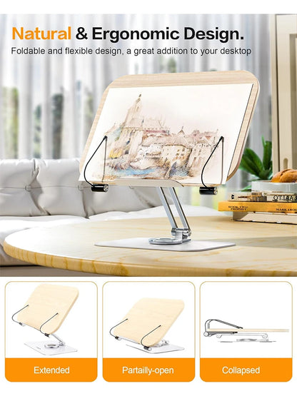 Adjustable Book Stand Cookbook Bracket Desk Multifunctional Foldable Standing Desk for Office School Laptop Tablet Dropshipping