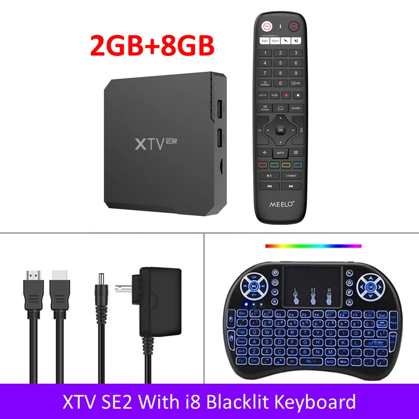 2023 TV BOX Android 11 Amlogic S905W2 4K 2G RAM 8G ROM Meelo Plus XTV SE2 Lite Android TV Box Mytv