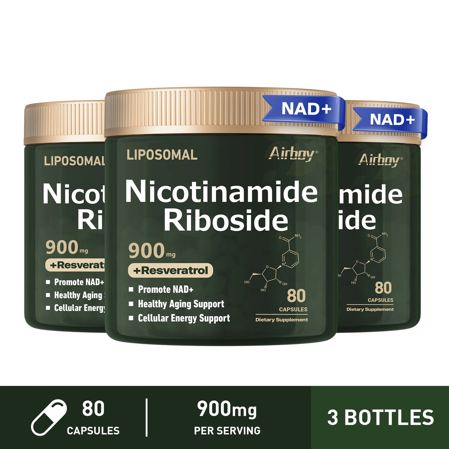 Nicotinamide Riboside - Anti-aging, Helps Boost Energy, Promotes Cell and Skin Health, Promotes Blood Circulation