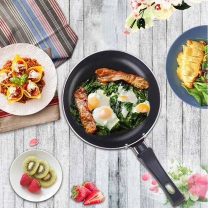 12cm/14cm/16cm Mini Frying Pan Non-Stick Steel Frypan Pot Saucepan Random Color For Cookware Kitchen Cookware