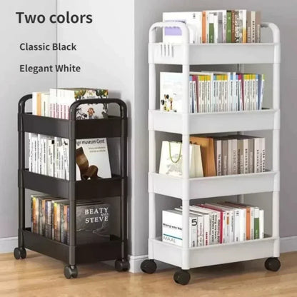 Hot Household Multi-layer Small Cart Storage Rack Floor To Floor Kitchen Bedroom Bathroom Storage Rack Storage Rack With Wheels