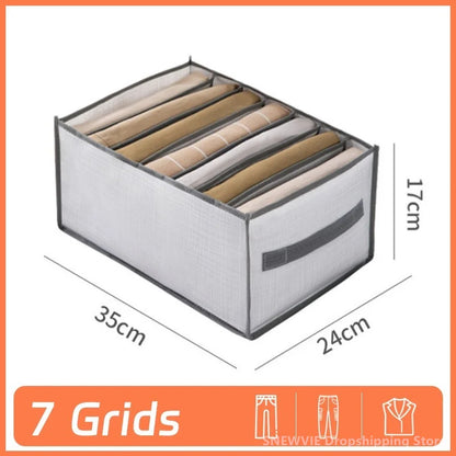 Folded Pants Organizer Closet Clothes Storage Box Adjustable Drawer Separator Underwear Bra Organizer Wardrobe Clothes Organizer