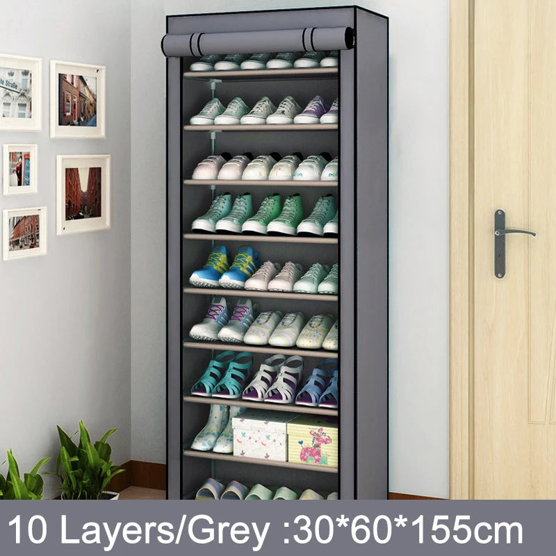 Shoe Rack Organizer Dustproof Shoe Cabinet Multilayer Minimalist Nonwoven Home Furniture Space-saving Cabinets Shoe Shelf