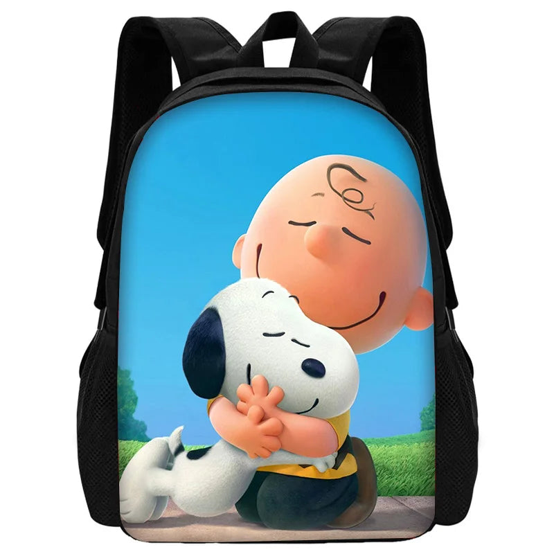 Cartoon Cute S-SnoopyS 3 pcs set Child School Backpack with Lunch Bags ,Pencil Bags ,School Bags for Boys Girls Best Gift