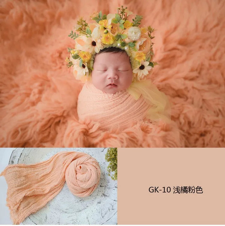 3 Meter seersucker wrap for newborn photography props,stretch baby wrap for photo shoot