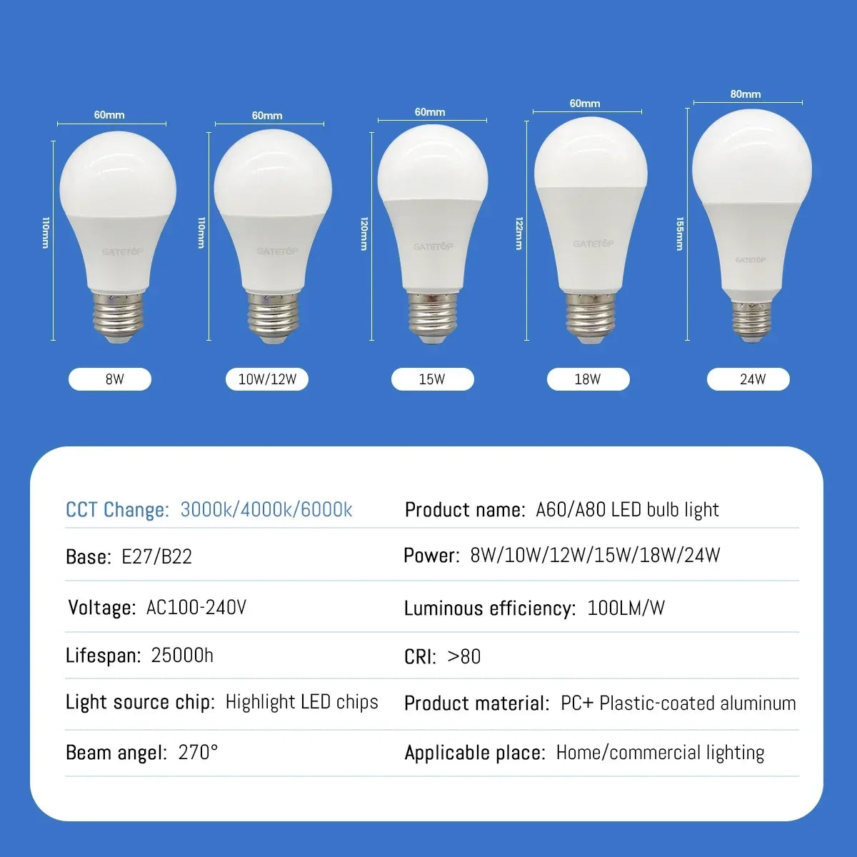 1-20pcs LED 3 Color adjusted Bulb AC110V 220V E27 B22 base Light Bulb 3CCT（3000K 4000K 6000K） Memory Function Color Temp Reset