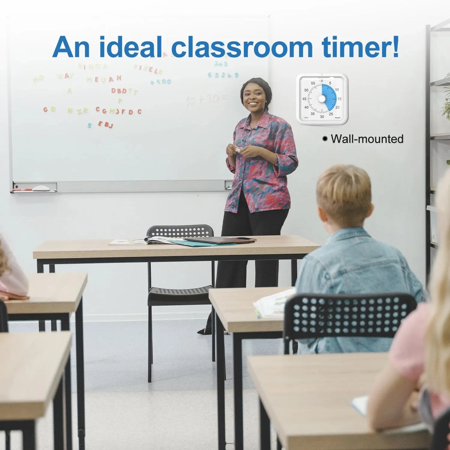 Yunbaoit 16cm Visual Timer, VT06 Large 60 Minute Classroom Countdown Timer for Kids and Educators