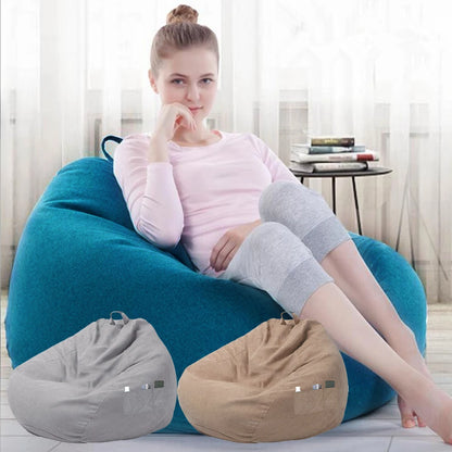 Large Bean Bag Lazy Seat Chair Sofa Cover Couch Soft Fluffy Breathable Adult Child Tatami No padding is included