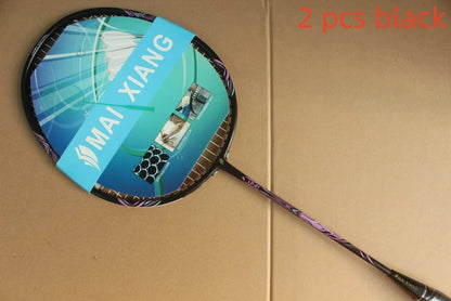 2pcs  MAI XIANG Composite Carbon badminton rackets novice training badminton racquet