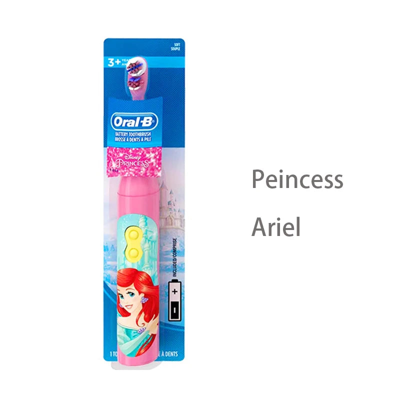 Oral-B Kids Electric Toothbrush Soft Bristle Gentle Clean Teeth Featuring Princess for Girl Toddlers Tooth Brush for kids age 3+