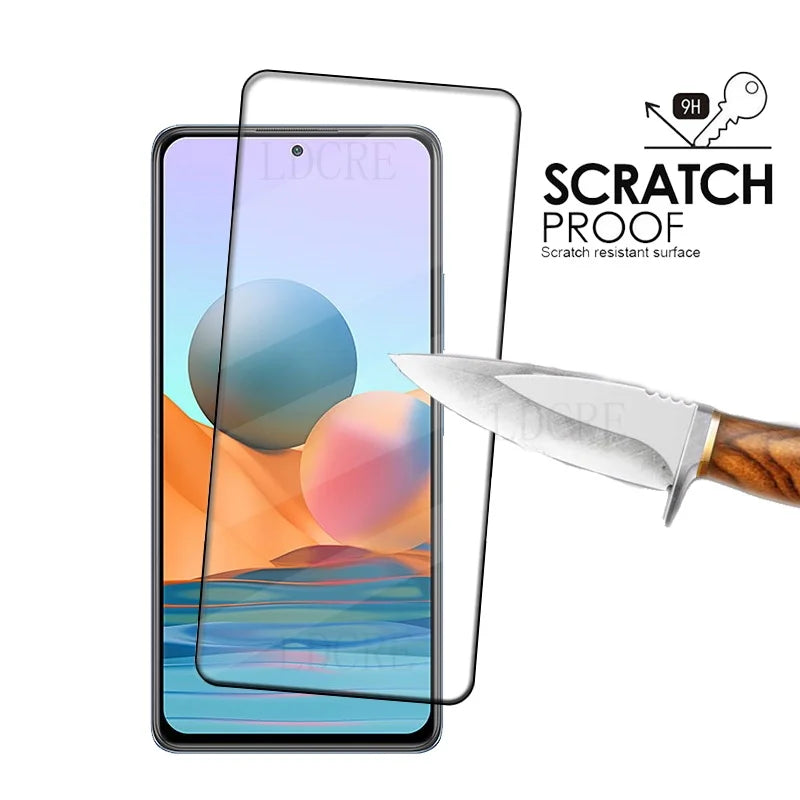 4Pcs For Xiaomi Redmi Note 10 Pro Glass Redmi Note 10 Pro Glass New Full Cover Glue 9H HD for Screen Protector Redmi Note 10 Pro