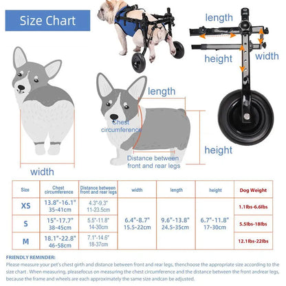 Pet Trolley Adjustable Hind Leg Disabled Pet Dog Mobility Aid Light Rehabilitation Legs Pet Wheelchair Walk Trolley Tools