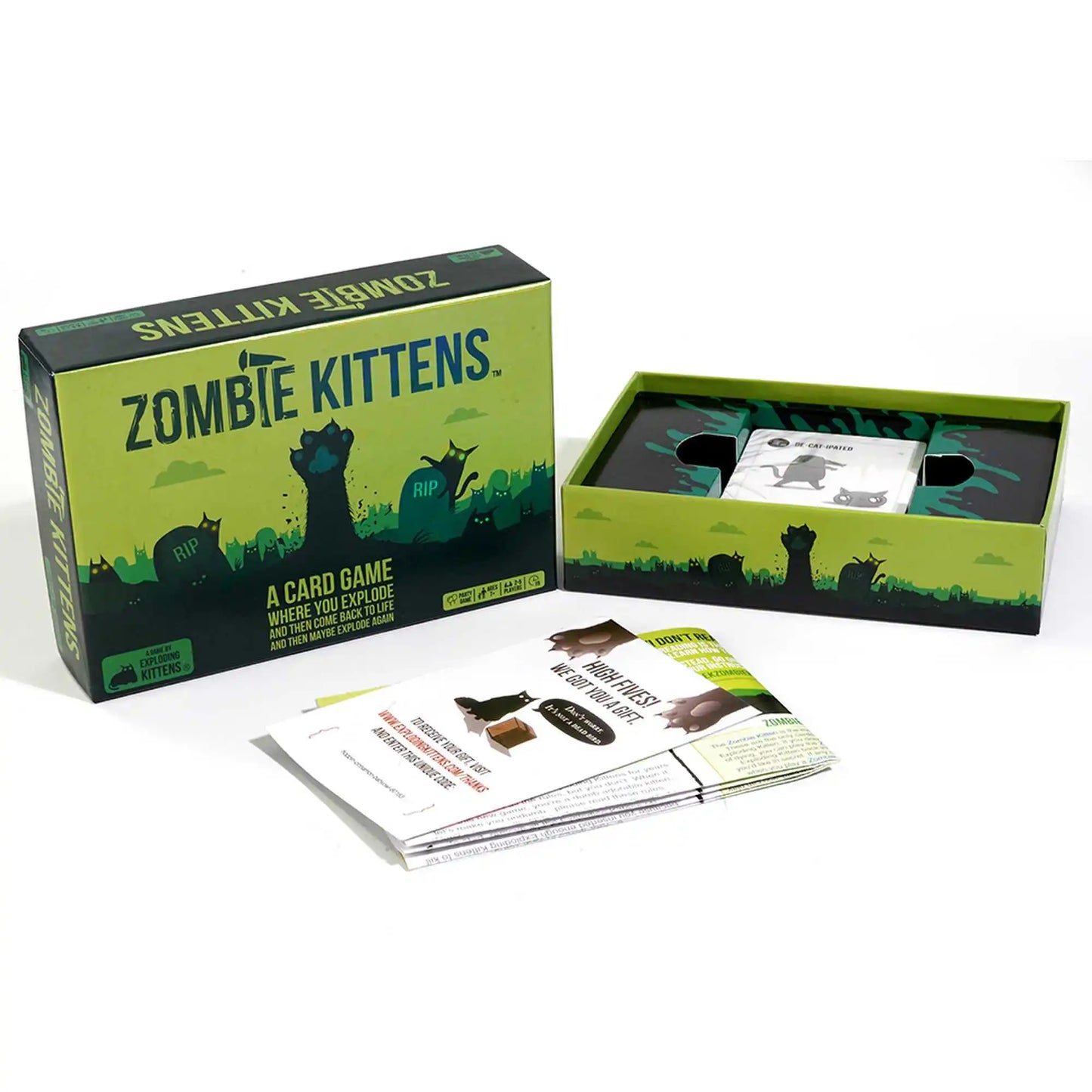 Zombie Kittens Card Game Fun Family Card Games for Adults Teens Kids for Game Night Entertainment 2-5 Playe