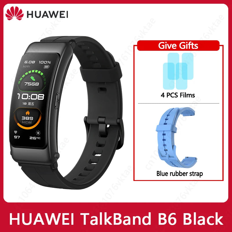 Huawei TalkBand B6 Smart Wristband Bluetooth 5.2 1.53 Inch AMOLED Screen Kirin A1 Processor Call Earphone Talk Band