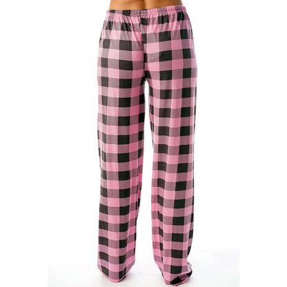 Women Christmas Pajama pants Autumn Winter Plaid Printed Pants Fashion Casual Wide Leg Pants Clothing Streetwear