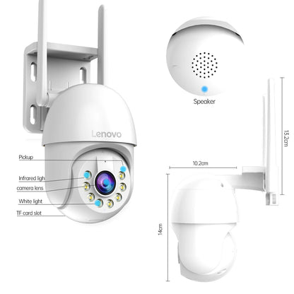 Lenovo 5MP Smart Wifi PTZ Camera Outdoor 5x Digital Zoom Auto Tracking ONVIF Wireless CCTV IP Camera Security Video Surveillance