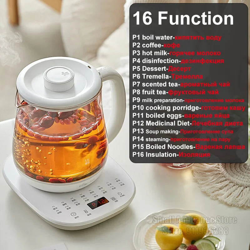 Bear Health Pot Portable Electric Kettle 1.5L Capacity Multifunctional Household Appliance Automatic Insulation Water Boiler