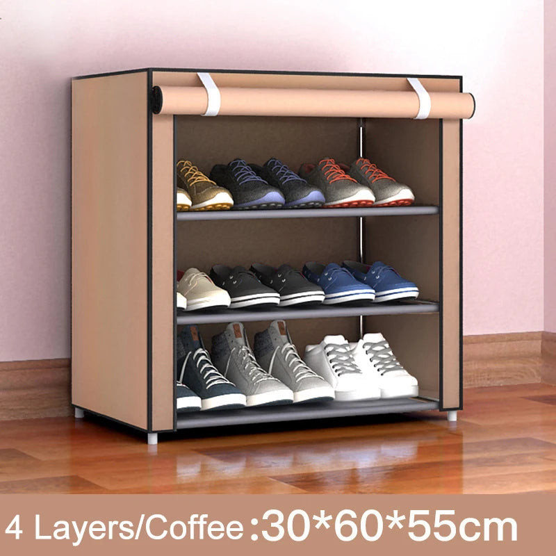 Shoe Rack Organizer Dustproof Shoe Cabinet Multilayer Minimalist Nonwoven Home Furniture Space-saving Cabinets Shoe Shelf