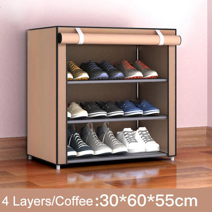 Shoe Rack Organizer Dustproof Shoe Cabinet Multilayer Minimalist Nonwoven Home Furniture Space-saving Cabinets Shoe Shelf