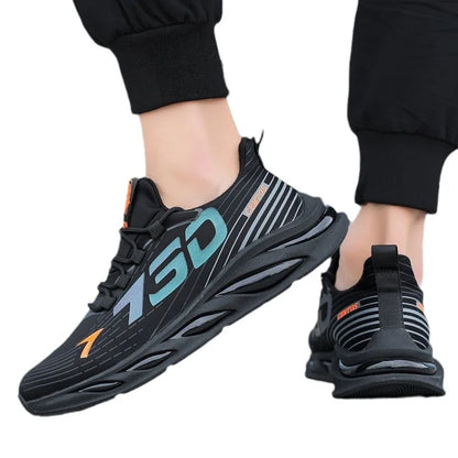 Men Casual Sport Shoes Breathable Lightweight Sneakers Outdoor Mesh Black Running Shoes Athletic Jogging Tenis Walking Shoes