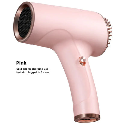 New Wireless Hair Dryer 30000 RPM High Wind Speed Dry Cool Hot Air Children's Home Dormitory Travel USB Charging Hair Dryer