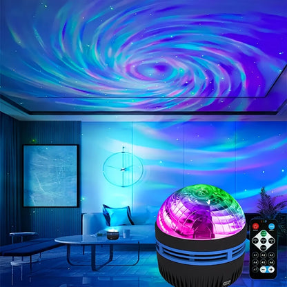 Starry Sky Galaxy Lamp Projector LED Night Light Remote Control Sound Active 5V USB Charging 7 Modes for Kids Room  Party Decor