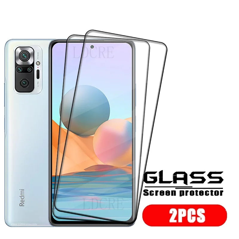 4Pcs For Xiaomi Redmi Note 10 Pro Glass Redmi Note 10 Pro Glass New Full Cover Glue 9H HD for Screen Protector Redmi Note 10 Pro